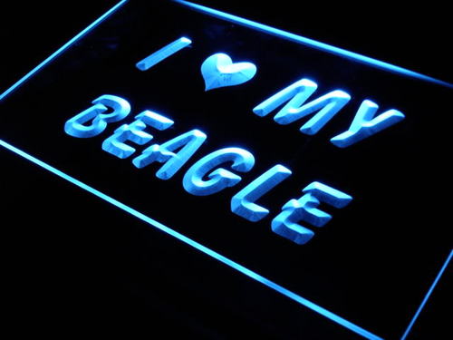 I Love My Beagle Dog Pet Neon Light Sign